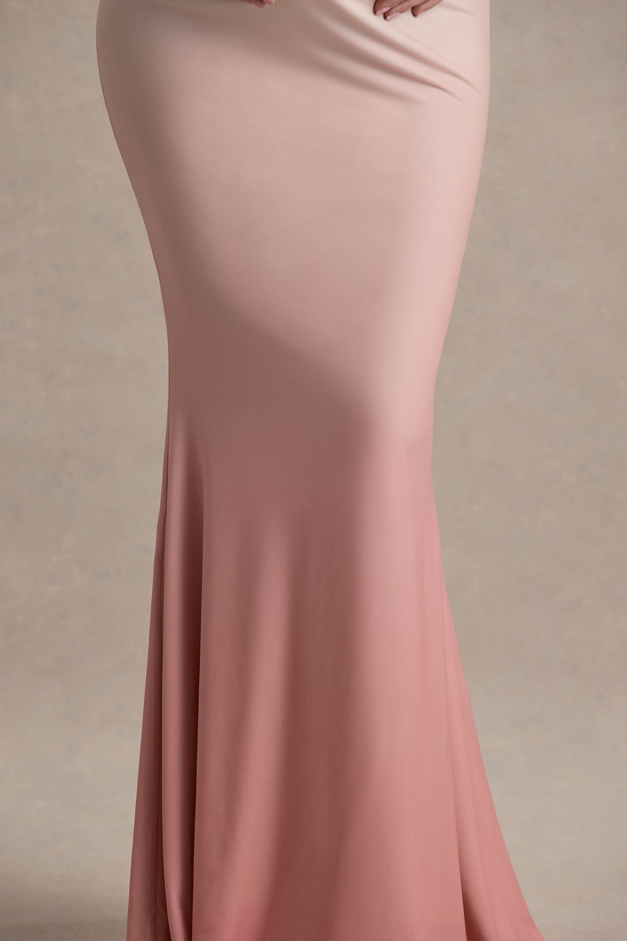 Soraya | Pink Ombre Strapless Maternity Maxi Dress