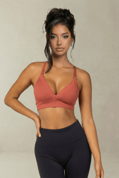Sienna Lace | Ribbed Nursing Bra - Belly & Beyond