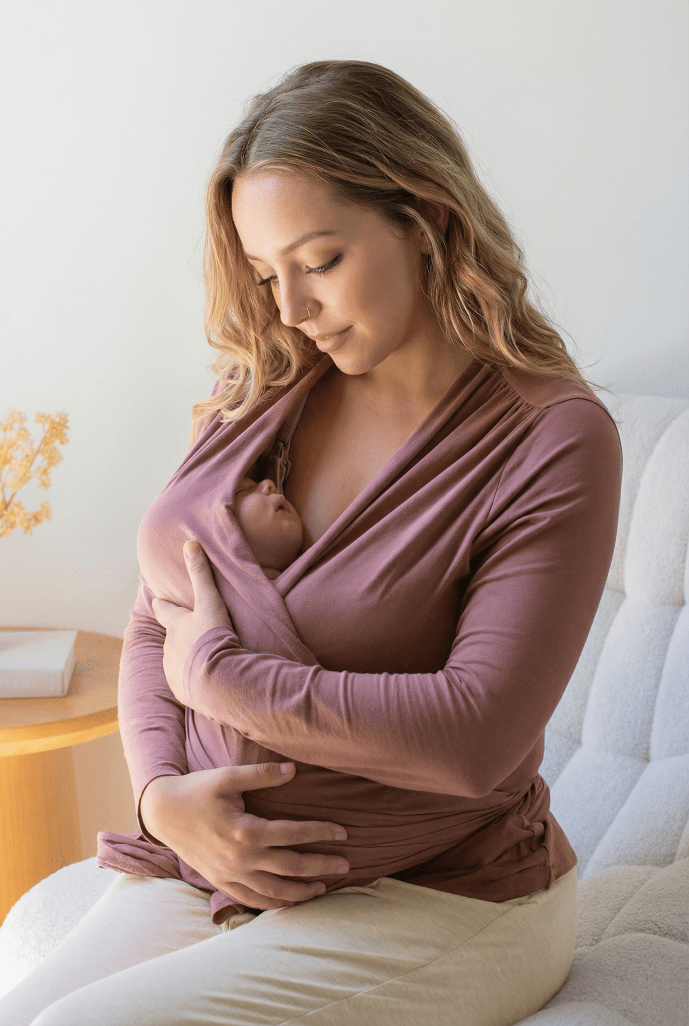 SoftHold | Organic Cotton Skin - to - Skin Wrap Top - Belly & Beyond