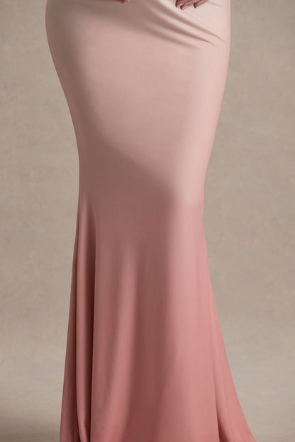 Soraya | Pink Ombre Strapless Maternity Maxi Dress - Belly & Beyond